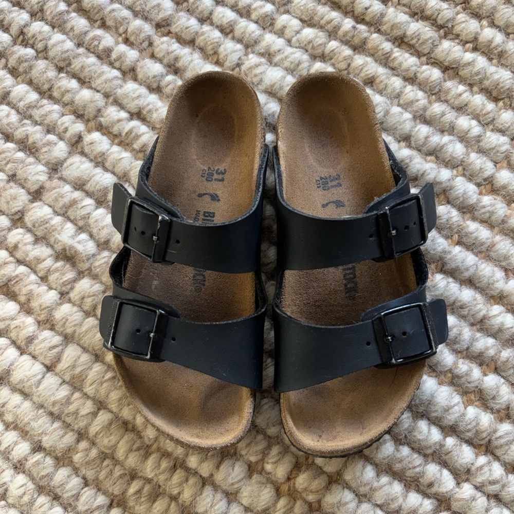 Kids Black Birkenstock Arizona Sandals